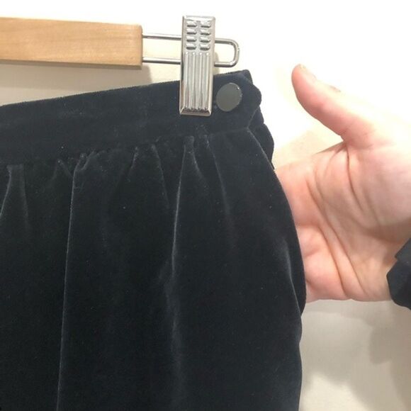 B. Altman Vintage Velvet Warm A-Line Midi Skirt Pockets Dark Academia Sz 14 - Picture 4 of 4